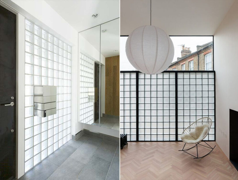 Glass blocks help to save on electricity bills.